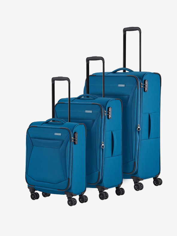 Travelite Set de trei valize de călătorie Travelite Chios S,M,L Petrol