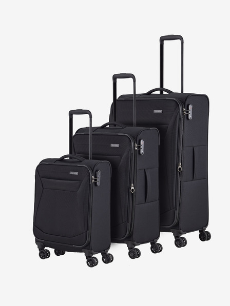 Travelite Set de trei valize de călătorie Travelite Chios S,M,L Negru