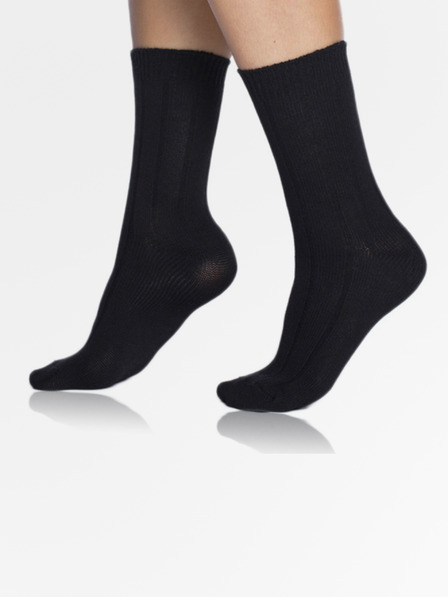 Bellinda Șosete de iarnă unisex negre Bellinda BAMBUS CASUAL UNISEX SOCKS