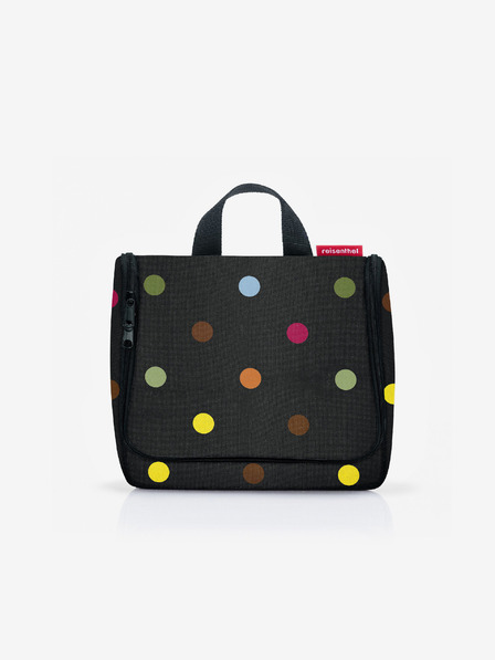 Reisenthel Geantă de toaletă de călătorie pentru femei Reisenthel, neagră, cu buline Polka Dot