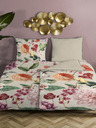 Descanso Lenjerie de pat reversibilă Descanso Fiori cu model bej 140 x 200 cm