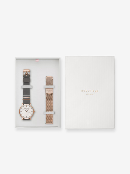 Rosefield Set cadou ceas din aur roz Rosefield West Village WEGTR-X184