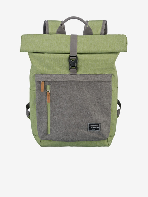 Travelite Rucsac Travelite Basics Roll-up gri și verde (35 l)