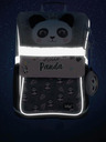 BAAGL  Ghiozdan școlar gri cu fermoar panda Baagl
