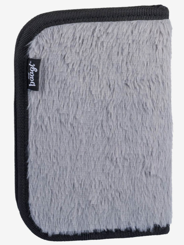 BAAGL  Geantă gri pentru creioane școlare cu un singur nivel panda Baagl