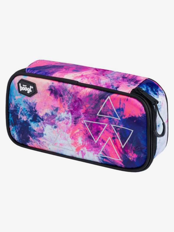 BAAGL  Geantă școlară roz pentru creioane abstractă Baagl