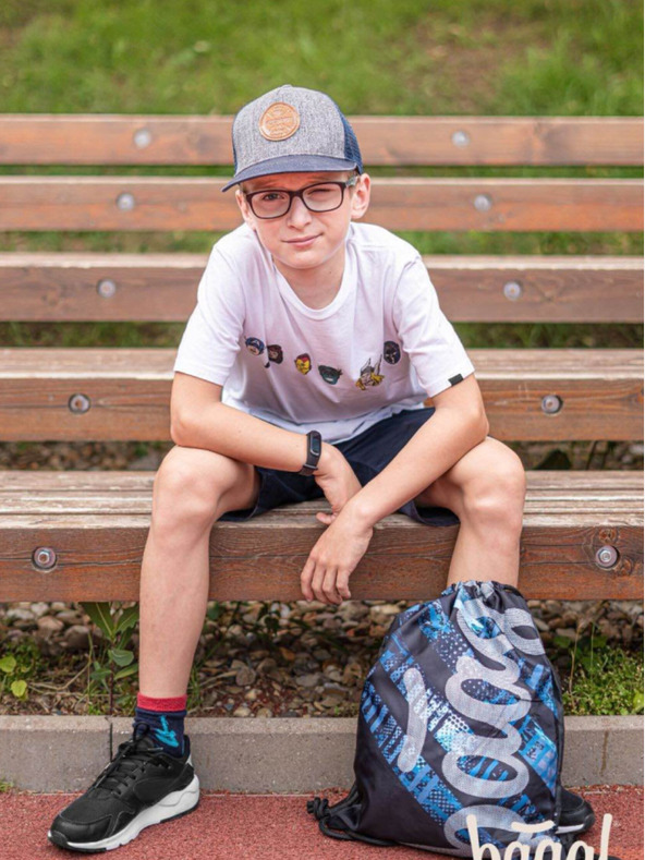 BAAGL  Geantă Blue skate structure Baagl