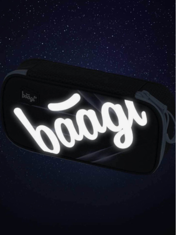 BAAGL  Cartuș școlar negru skate bluelight Baagl