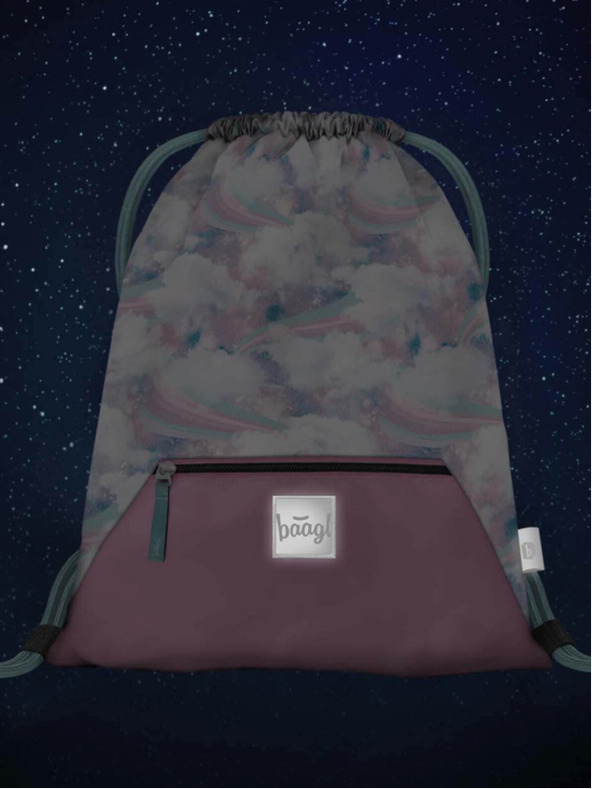 BAAGL  Geantă albastră cu buzunar Baagl Nebe