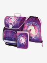 BAAGL  Set școlar violet Ergo - rucsac, penar și geantă Baagl Horse