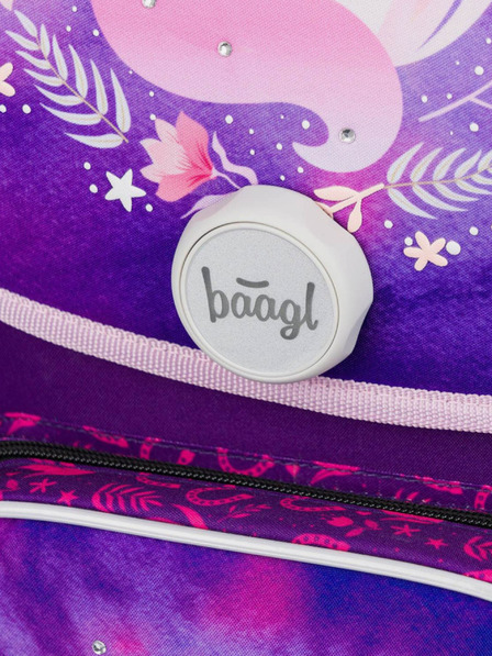 BAAGL  Set școlar violet Ergo - rucsac, penar și geantă Baagl Horse