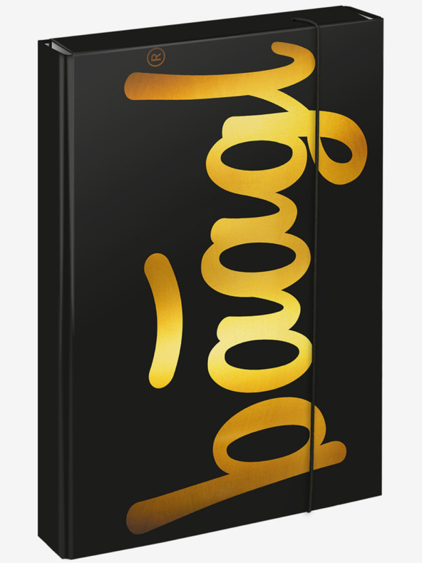 BAAGL  Coperți de caiete școlare negre A4 Baagl Jumbo Gold