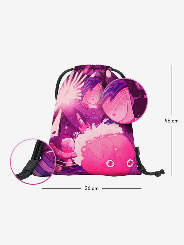 BAAGL  Geantă roz Baagl eARTh - Ufo by Mára Čmára
