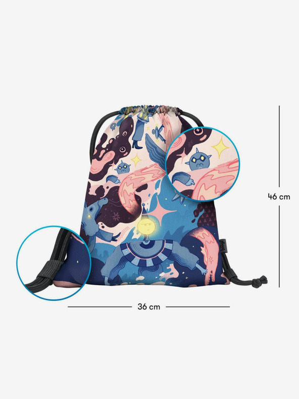 BAAGL  Geantă albastră Baagl eARTh - City Jungle by Mára Čmára