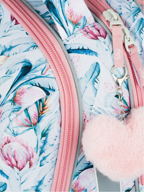 BAAGL  Geantă de școală albă Baagl Shelly Raccoon