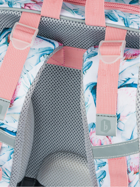 BAAGL  Geantă de școală albă Baagl Shelly Raccoon