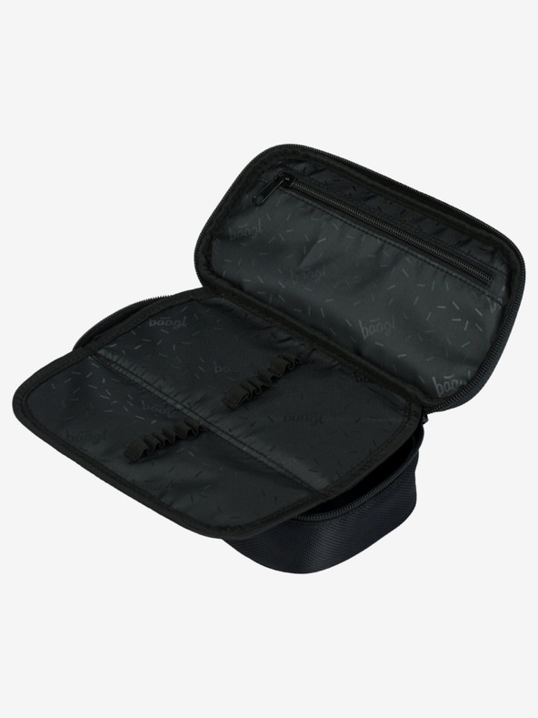 BAAGL  Geantă pentru creioane școlare neagră Baagl Skate Red