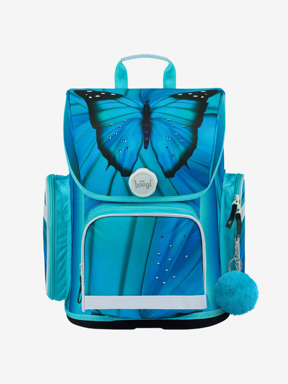 BAAGL  Ghiozdan școlar albastru Ergo Baagl Butterfly