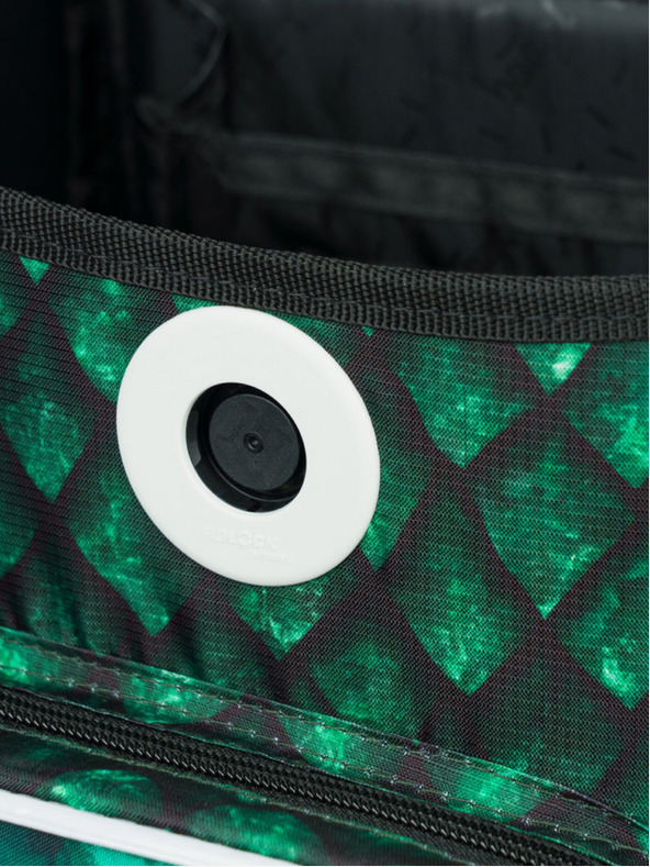 BAAGL  Geantă de școală verde Ergo Baagl Dragon