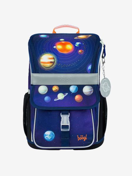 BAAGL  Geantă de școală albastră Zippy Baagl Planets