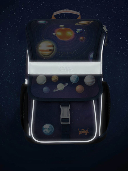 BAAGL  Geantă de școală albastră Zippy Baagl Planets
