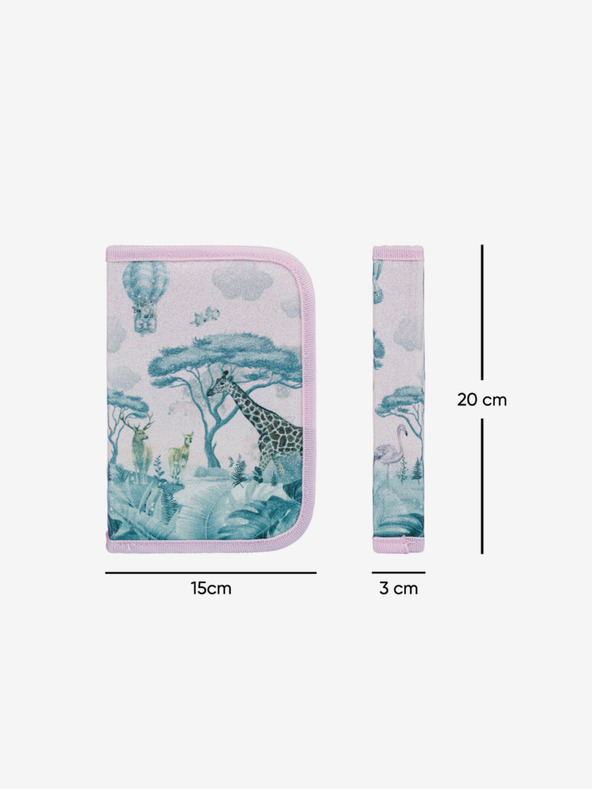 BAAGL  Gentuță școlară roz cu un singur nivel Baagl Safari