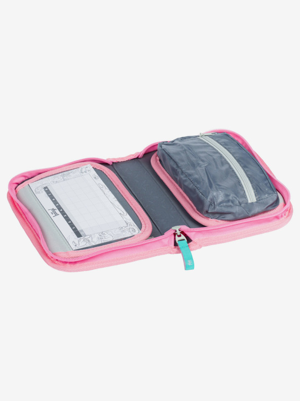 BAAGL  Valiză pentru creioane școlare roz cu un nivel Baagl Flamingo