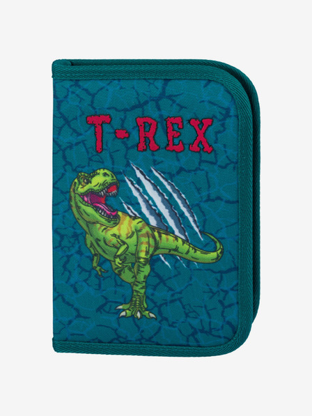 BAAGL  Valiză pentru creioane școlare verde Baagl T-Rex