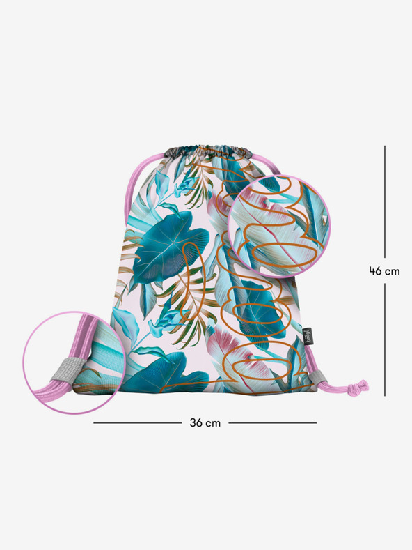 BAAGL  Geantă violet Baagl Skate Leafs