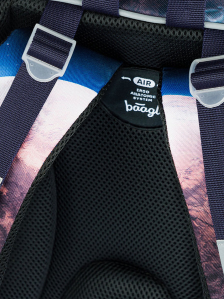 BAAGL  Set școlar albastru - servietă, penar, geantă Baagl Shelly Space Shuttle