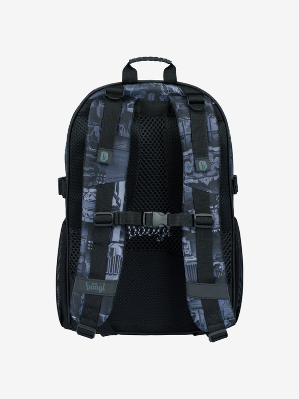 BAAGL  Set școlar gri - rucsac, penar, geantă Baagl Core Technic