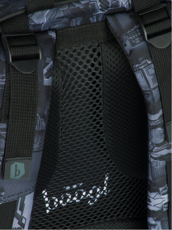 BAAGL  Set școlar gri - rucsac, penar, geantă Baagl Core Technic