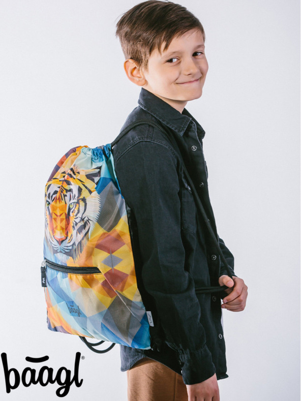 BAAGL  Geantă portocalie cu buzunar Baagl Tiger