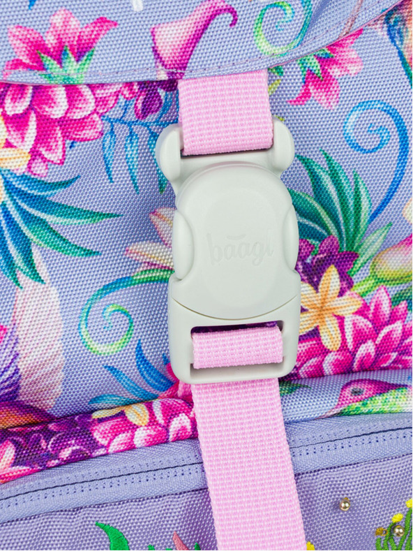 BAAGL  Rucsac de școală cu pasăre colibri violet aerisit