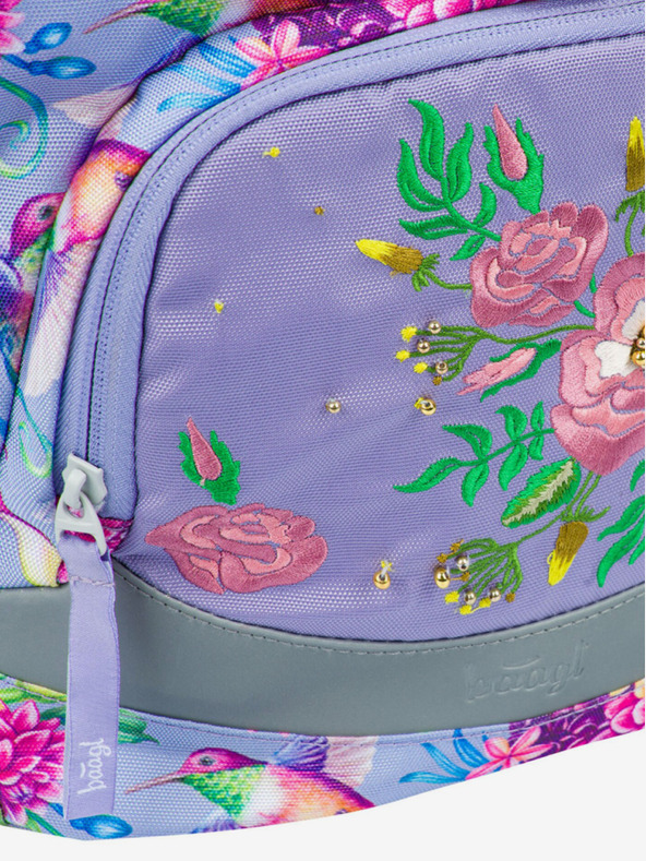 BAAGL  Rucsac de școală cu pasăre colibri violet aerisit
