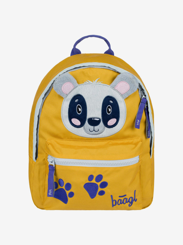 BAAGL  Rucsac pentru preșcolari galben Baagl Raccoon