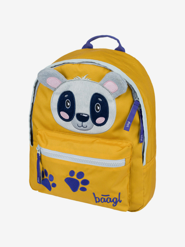 BAAGL  Rucsac pentru preșcolari galben Baagl Raccoon