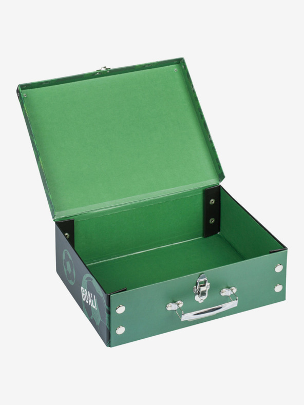 BAAGL  Geantă școlară pliabilă verde cu fitinguri Baagl Football