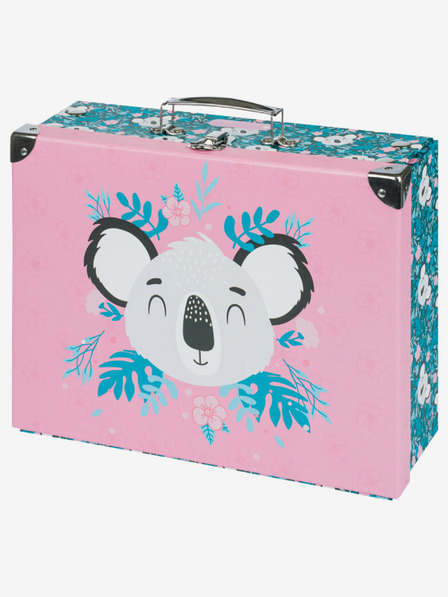 BAAGL  Trusă școlară pliabilă roz cu accesorii Baagl Baby Koala