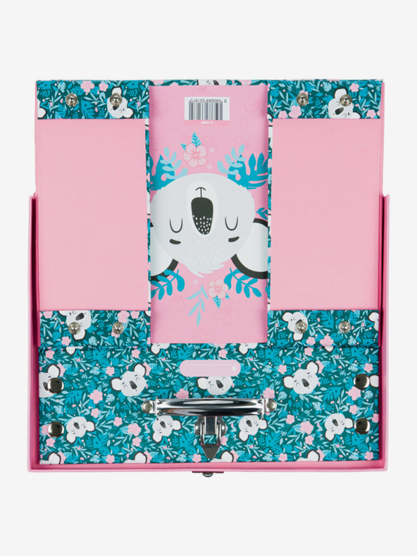 BAAGL  Trusă școlară pliabilă roz cu accesorii Baagl Baby Koala