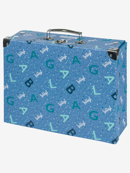 BAAGL  Geantă de școală pliabilă albastră cu accesorii Baagl Logo