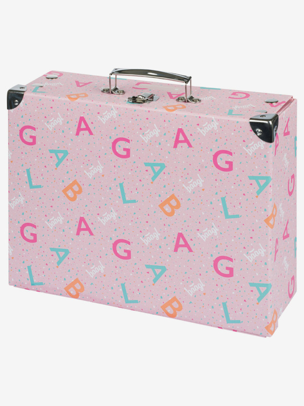 BAAGL  Geantă de școală pliabilă roz cu accesorii Baagl Logo