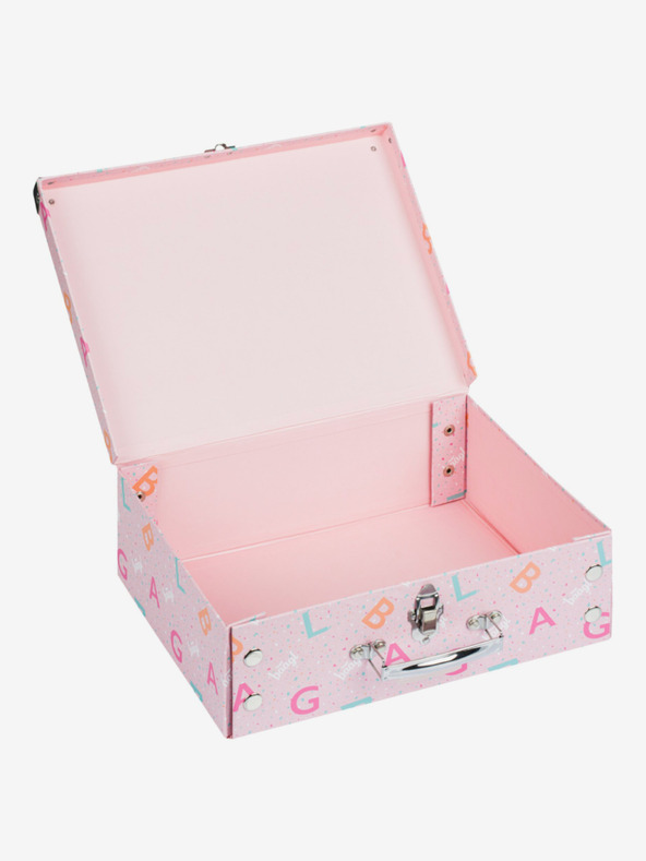 BAAGL  Geantă de școală pliabilă roz cu accesorii Baagl Logo