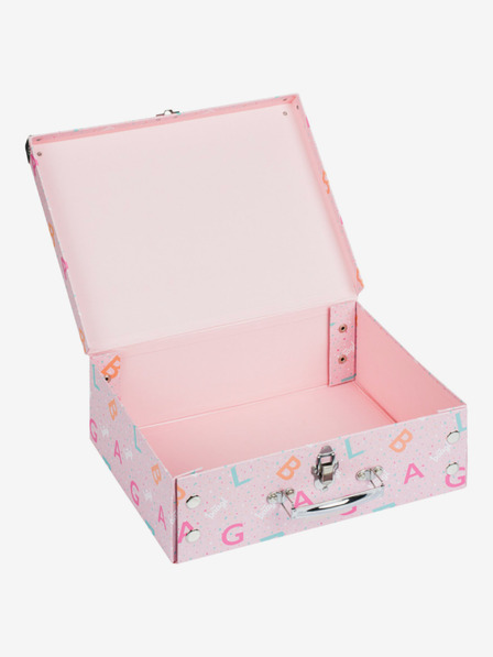 BAAGL  Geantă de școală pliabilă roz cu accesorii Baagl Logo