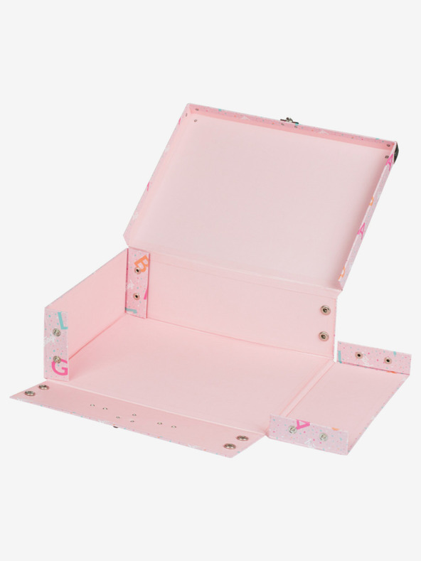 BAAGL  Geantă de școală pliabilă roz cu accesorii Baagl Logo