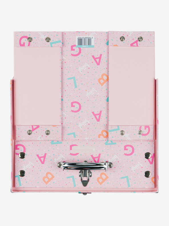 BAAGL  Geantă de școală pliabilă roz cu accesorii Baagl Logo