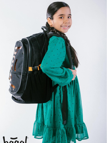 BAAGL  Set școlar negru Core - rucsac, penar, geantă Baagl Metallic Bronze