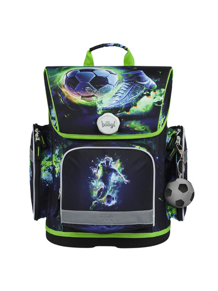 BAAGL  Geantă de școală verde Ergo Baagl Football Player
