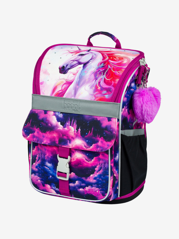 BAAGL  Geantă de școală mov Zippy Baagl Unicorn Kingdom