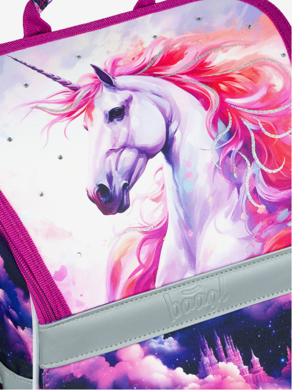 BAAGL  Geantă de școală mov Zippy Baagl Unicorn Kingdom